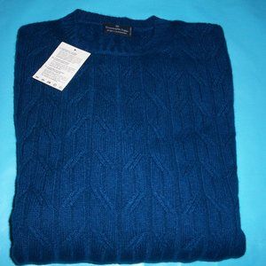 Mens Zegna 100% pure cashmere cabled Sweater